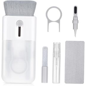 2sets Multifunctional Cleaning Tools for Keyboards Headphones Phones Laptops Includes Cleaning Pen Flocked Sponge Brush Key Cap Puller Soft Brush for Efficient Electronics