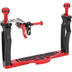 Dual Handle Tray Stabilizer Rig, Diving Underwater Camera Housings Tray Telescopic Hollow for Balance Shooting