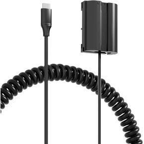 USB C إلى EP-5B موصل إمدادات الطاقة EH-5B محول الطاقة EN-EL15/EN-EL15A بطارية دمية متوافقة مع Nikon D7500 D7000 D750 D7100 D850 D7200 Z6II Z5 D800E D500 D600 D61 D8 Z6