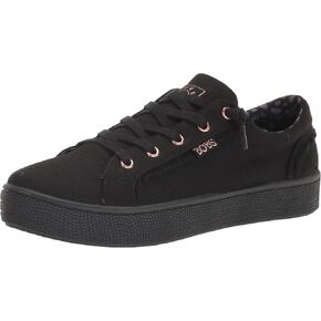 Skechers Women's Bobs 113328 P Sneaker, Black Black, 7.5