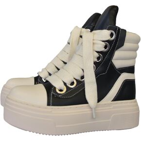 New Street Style Round Toe Thick Sole Platform Chunky Heels Men Women Sneakers Zipper Fashion Unisex Punk Casual Skateboard Shoes