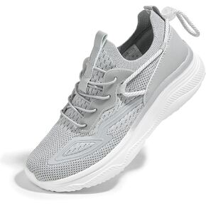 LUCKY STEP Women's Slip On Walking Shoes Mesh Tennis Workout Comfortable Lightweight Athletic Gym Trainers Stylish Breathable Fashion Sneakers