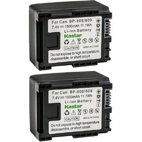 Kastar 1-Pack BP-809 Battery 7.4V 1500mAh Replacement for Canon VIXIA HF M406 HFM406, VIXIA HF S10 HFS10, VIXIA HF S11 HFS11 Camera, BP-809 BP809 BP-809/B BP-809/S, BP-819 BP819, BP-827 BP827 Battery
