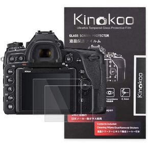 kinokoo D780 Screen Protector 0.25mm 9H Hardness Tempered Glass Film for Nikon D780 Crystal Clear Film Bubble-free/Anti-scratch(2 pack)