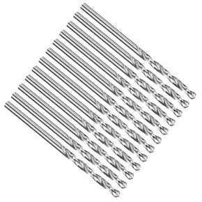 PATIKIL #52 Drill Bit, Jobber Straight Shank M2 High-Speed Steel 118° Point Tip Uncoated Bright for Stainless Steel Hard Metal - 12 Pack