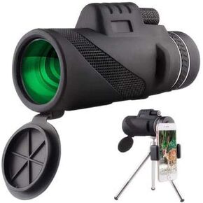 Monocular Telescope, Monocular Telescope, 40X60 HD High Power Monoculars Waterproof HD Monocular Scope for Bird Watching Wildlife Traveling Hunting Camping, Monocular with Smartphone Holder, Tripod