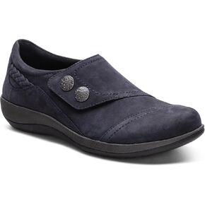 Aetrex Women's Karina Orthopedic Arch Support Monk Strap Shoes Loafers for Women- Leather Slip On Shoes Plantar Fasciitis Shoes Women