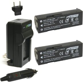Wasabi Power Battery (2-Pack) and Charger for Konica Minolta NP-700 and DiMAGE X50, DiMAGE X60