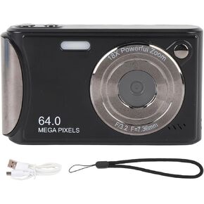 Yosoo Video Camera 64MP 4K Digital Zoom AF Auto Focusing 2.4in DV Camera for Travel Gatherings