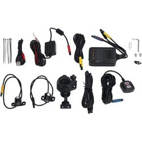 Motorcycle Dash Cam - 1080P Dual Camera, IP65 Waterproof Recorder with Loop Function for Outdoor Motorcycle Safety
