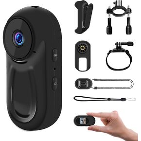 1080P Sports Action Camera, Wearable Body Cam, Portable Recorder with Magnetic Back Clip, Mini Camera with Audio and Video Recording, Camcorder for Traveling, Pet, Vlogging