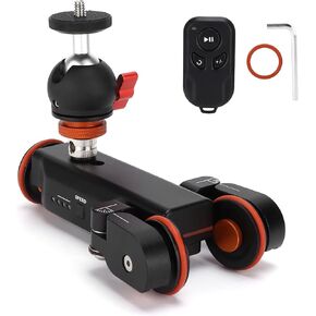 L4XBC Motorized Electric Slider Dolly Truck for Camera 3 Wheel Video Auto Dolly for Motorized Camera Slider