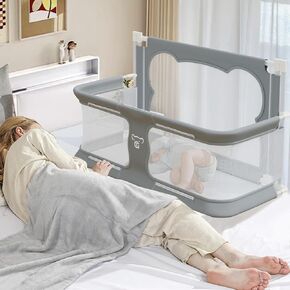 3 in 1 Baby Bassinet Bedside Sleeper Portable Crib, Foldable Bed Rail for Toddlers, Co-Sleeping Baby Bed, Playpen, Suitable for Twin, Full, King & Queen Size Bed