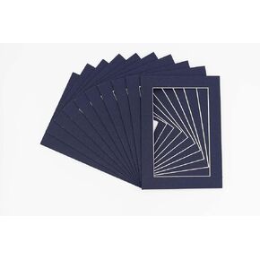 topseller100, Pack of 10 NAVY BLUE 16x20 Picture Mats Matting with White Core Bevel Cut for 11x14 Pictures