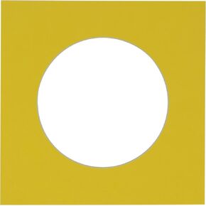 CountryArtHouse Dill Green Acid Free 18x18 Circle Picture Frame Mat with White Core Bevel Cut for 14x14 Pictures - Fits 18x18 Frame - Pack of 1 Matboard
