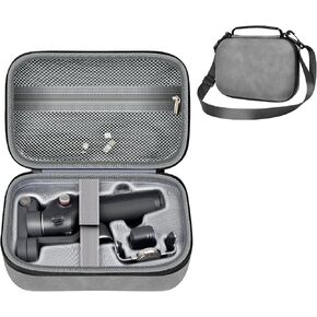 ANKHOH OSMO Mobile 7P CASE لـ DJI OSMO Mobile 7 PRO/ 7 GIMBAL SATILIZER لـ iPhone ، حقيبة تخزين للملحقات PU PU PU مع حزام الكتف (صندوق فقط) (رمادي)