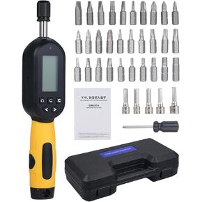 Digital Torque Screwdriver 10.74-106.21in-lbs/1.2-12Nm 1/4 inch Drive 38 in 1 Screwdriver Torque Wrench Set with Buzzer & LED Indicator for Bike Repairing,Tools, Maintenance and Mounting