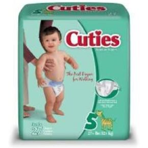 Cuties 72924 Cuties Premium Jumbo Diapers Size 5 108/PK (CR5001)