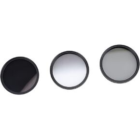3 in 1 Camera Filter Kit, ND8 CPL GND Filter Set, Aluminum Alloy Optical Glass Filters, Clearer Images, Compatible with Multiple Lens Sizes, Photography Accessories (72mm)