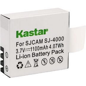 Kastar High Capacity Battery for Eken PG1050 SJCAM SJ4000B & Evolveo Sportcam W7 Evolveo Sportcam W8 QUMOX SJ4000 QUMOX SJ4000 WiFi QUMOX SJ5000 QUMOX SJ5000 WiFi QUMOX SJ6000 SJCAM M10