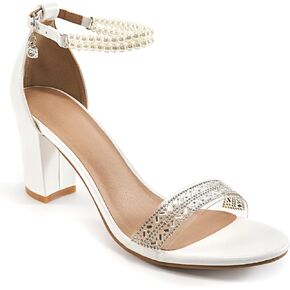 Ecetana Womens Sandals High High Highl Open Open Open Rhinestone Block Block chunky heeled kaled strap أحذية مثيرة لحفل الزفاف