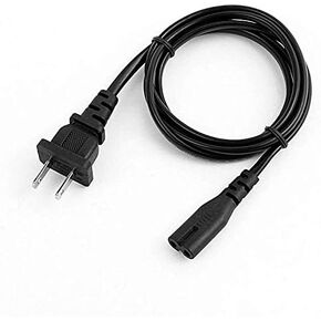 MaxLLTo 4 Feet 2-Prong Flat Figure 8 AC Power Cord Cable for Nikon Battery Charger Adapter EH-62A MH-18 MH-18A; Fit Camcorder, Camera AC Power Cord Cable/Lead, Black 1 Pack(1.2M)