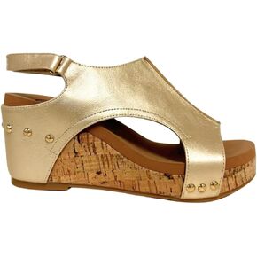 MAKERS SHOES HANNAH Women’s Lightweight Wedge Sandals, Comfortable Design, Velcro Slingback Closure, Easy On-and-Off, Stylish and Versatile