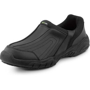 SR Max Charlotte, Women's, Black, Athletic Slip On Style Slip Resistant Soft Toe Work Shoe