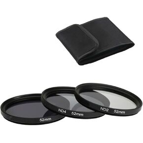 3 in 1 Gray ND2 ND4 ND8 Lens Filter Kit Set 49mm 52mm 55mm 58mm 62mm 67mm 72mm 77mm for Canon for Nikon for Sony for pentax Camera(77mm)