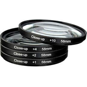 Macro Close Up Lens Filter +1+2+4+10 Filter Kit 46mm 49mm 52mm 55mm 58mm 62mm 67mm 72mm 77mm 82mm for Canon for Nikon for Sony Cameras(52mm)