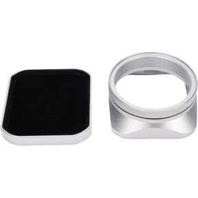 Yoidesu Camera Lens Hood, Square Metal Lens Shade Fit for X100VI X100V X100F X100T X100S X100 X70 with Cap for Glare Reduction and Image Clarity (Silver)