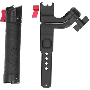 Stabilizer Foldable Handle, Aluminum Alloy Adjustable Handheld Extension Bracket Sling Handgrip Gimbal Stabilizer for Microphones, Lighting, Receivers, Transmitters