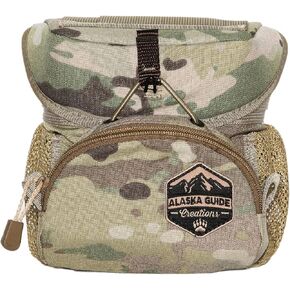 Alaska Guide Creations Hybrid Binocular Pack | Compact Utility Bag with Mesh Side Pockets | Binocular Harness for Comfort and Quick Access (Realtree Edge)