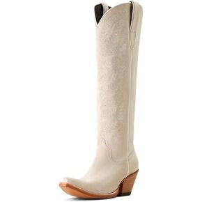 ARIAT Womens Laramie Stretchfit Embroidered Snip Toe Casual Boots Over the Knee Low Heel 1-2" - Red
