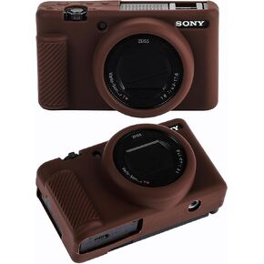 ZV-1F Camera Case, Soft Silicone Protective Case for Sony ZV1F/ZV-1M2/ZV-1 Mark II (NOT for ZV1) Vlog Camera, Lightweight ZV1F Cover (Coffee)