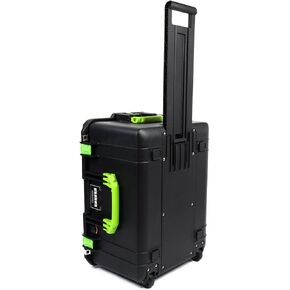 Pelican Black & Lime Green 1607 air case with Foam. Comes with Wheels.