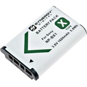 Synergy Digital Camcorder Battery, Compatible with Sony HDR-CX240 Camcorder, (Li-Ion, 3.6V, 1600 mAh) Ultra High Capacity, Replacement for Sony NP-BX1 Battery