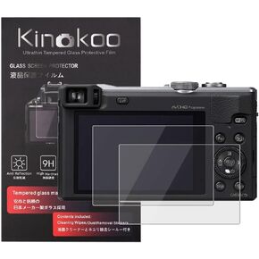 kinokoo Tempered Glass Film for Panasonic ZS40 TZ60 Crystal Clear Film Panasonic ZS40/TZ60 Screen Protector Bubble-free/Anti-scratch(2 pack)