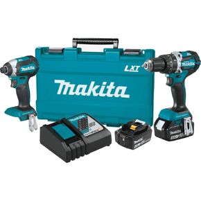 Makita XT269M 18V LXT Lithium-Ion Brushless Cordless 2-Pc. Combo Kit (4.0Ah),(Renewed)
