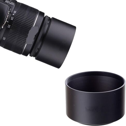 49/52/55/58/62/67/72/77mm Lens Hood Metal Telephoto Tele-Lens Long Focus Filter Thread Camera Metal Screw Hood Accessories(77mm) in Kuwait