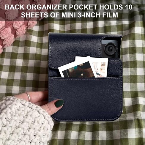 CAIYOULE Camera Case for Fujifilm Instax Mini 41 Instant Film Camera, Retro PU Leather Protective Camera Crossbody Bag for Fuji Mini 41 with 64 Photo Album, Adjustable shoulder Strap, Black-No Camera in Kuwait