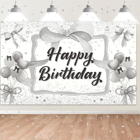 Pink Bow Birthday Backdrop,Bow Happy Birthday Banner Decorations for Girls Women Party Decor in Saudi Arabia
