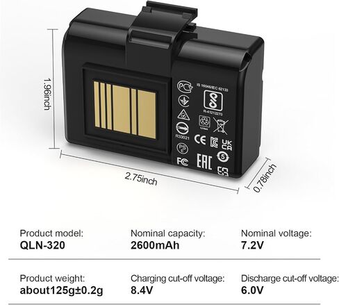 E EGOWAY Replacement Batteries for Zebra Printer ZQ520 ZQ521 QLN320 QLN220 QLn220HC ZR628 ZR638 ZR658 ZR668 ZQ610 ZQ620 ZQ500 ZQ510 QLn320HC in Saudi Arabia