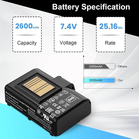 E EGOWAY Replacement Batteries for Zebra Printer ZQ520 ZQ521 QLN320 QLN220 QLn220HC ZR628 ZR638 ZR658 ZR668 ZQ610 ZQ620 ZQ500 ZQ510 QLn320HC in Saudi Arabia