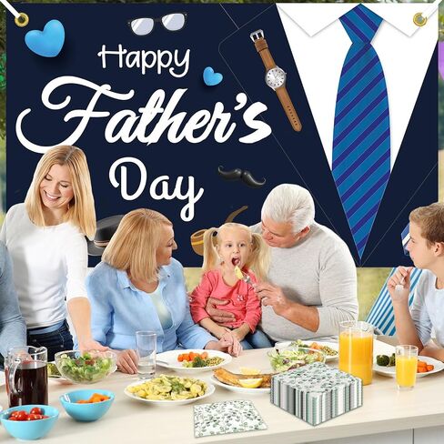 Happy Fathers Day Banner Decorations,Happy Fathers Day Backdrop for Photography, Father's Day Party Decorations for Home Party Photo Booth Prop (Dark Blue, 5.9 x 3.6ft) in Saudi Arabia