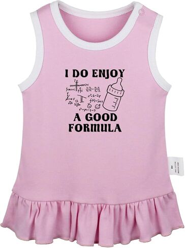 I Do Enjoy A Good Formula Funny Dresses, Newborn Baby Girls Princess Dress, Toddler Infant 0-24M Kids Ruffles Skirts in Kuwait