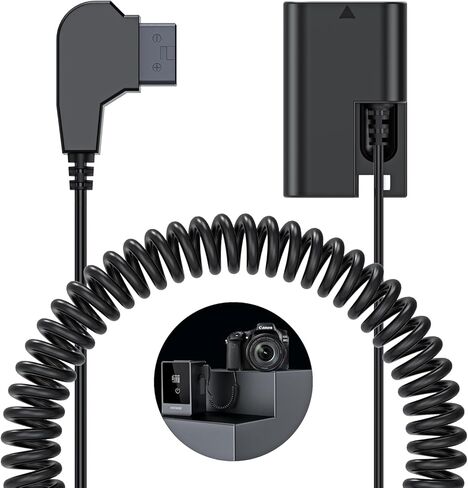 Gonine D-TAP NP-FW50 Dummy Battery Continuous AC Adapter Compatible with Sony Alpha ZV-E10 ZVE10 A6400 A6000 A5100 A6100 A6300 A6500 A7 A7II A7S A7SII RX10 II IV Cameras. in Kuwait
