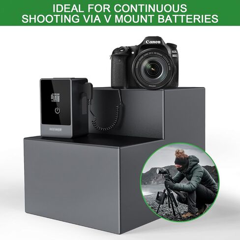 Gonine D-TAP NP-FW50 Dummy Battery Continuous AC Adapter Compatible with Sony Alpha ZV-E10 ZVE10 A6400 A6000 A5100 A6100 A6300 A6500 A7 A7II A7S A7SII RX10 II IV Cameras. in Kuwait