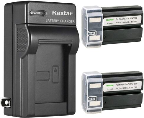 Kastar 1-Pack EN-EL1 Battery and AC Wall Charger Replacement for Nikon EN-EL1 ENEL1, Konica Minolta NP-800 NP800 Battery, Nikon MH-50, MH-52, MH-53, Konica Minolta BC-900 Charger in Kuwait