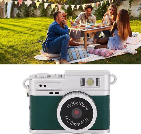 1080P Keychain Camera, 20MP Digital Camera with 0.96in Screen LED Fill Light, Small Video Camcorder for Outdoor Cycling Mountain Climbing (Green) in Kuwait